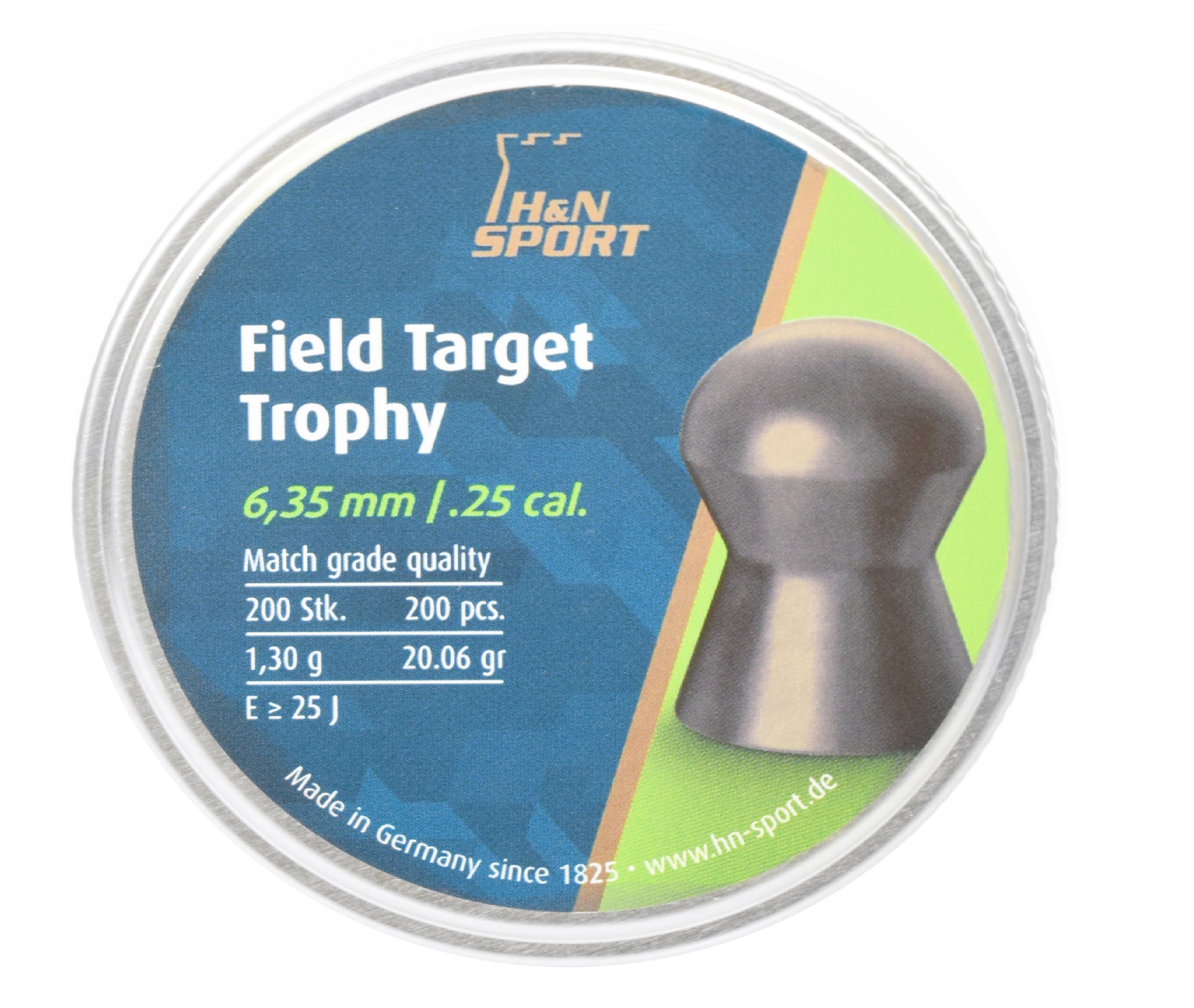 Пули пневматические "H&N" Field Target Trophy калибр 6,35 мм, 1,3 г (200 шт)