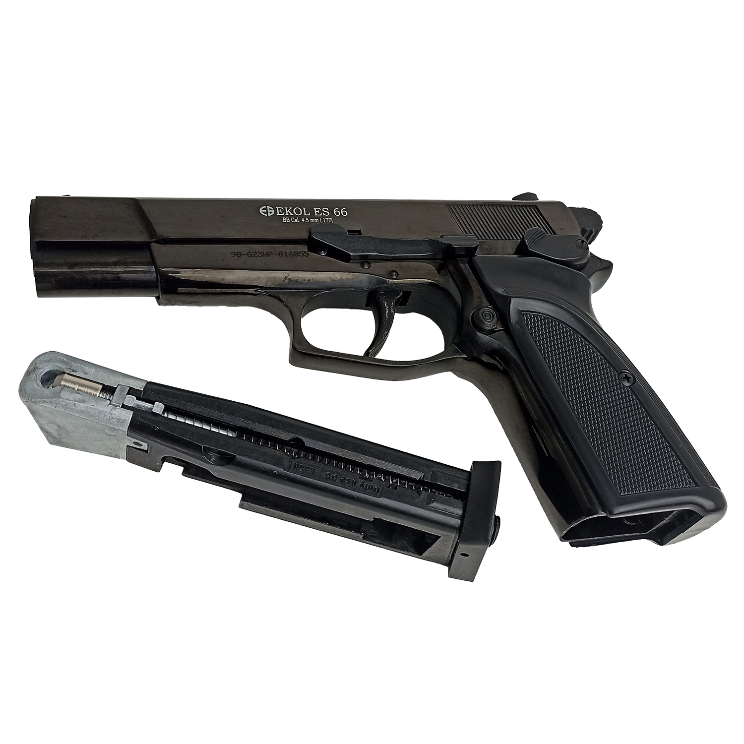 Пистолет пневматический EKOL ES 66 Black (металл) калибр 4,5 мм. 3 Дж.