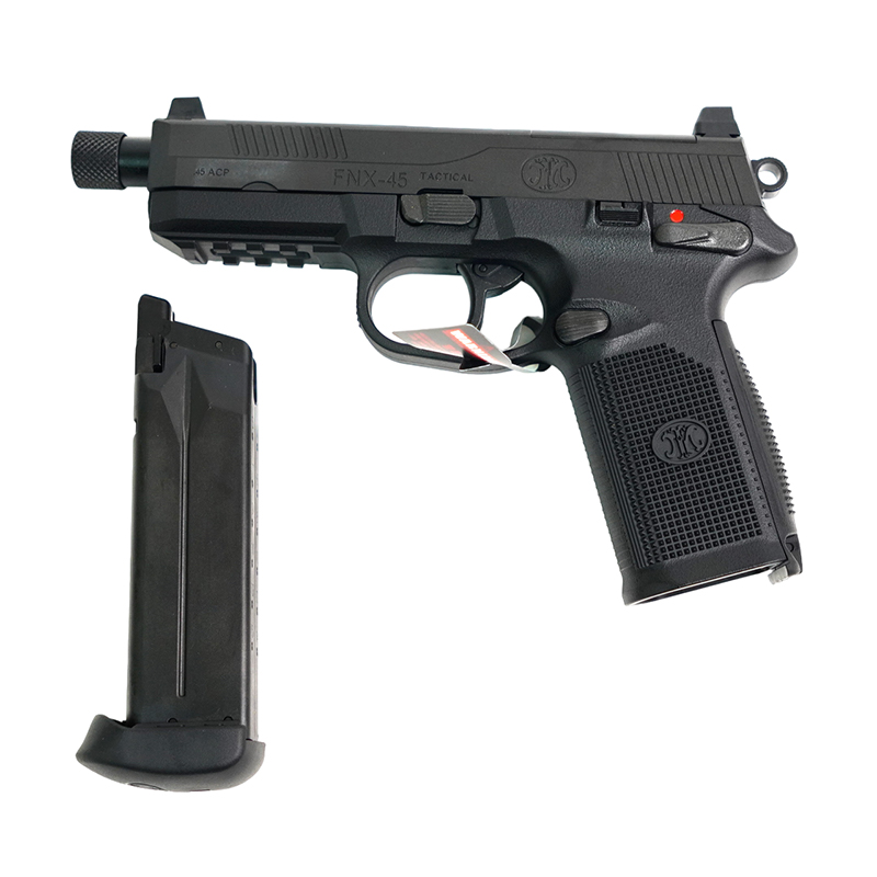 Пистолет страйкбольный (Tokyo marui) FNX-45 Tactical GBB, пластик, черный, 142993
