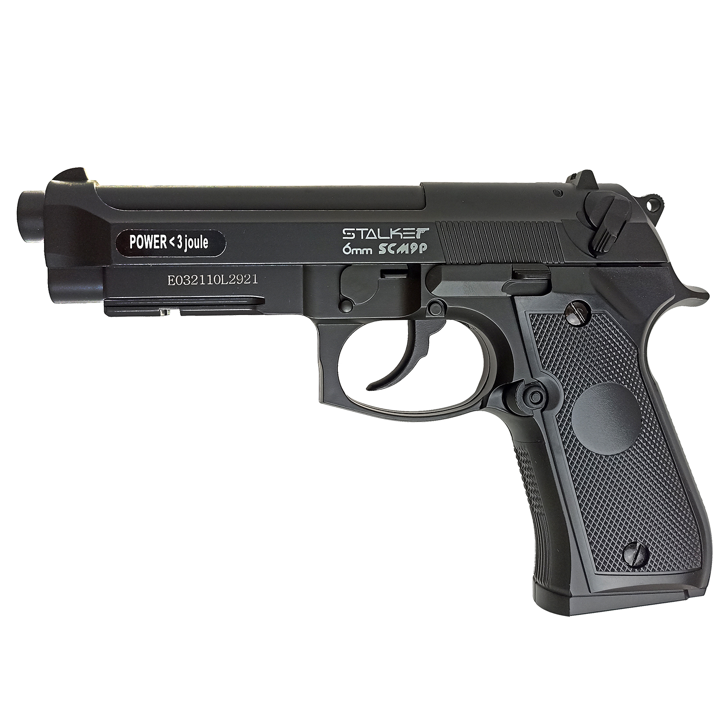 Пистолет страйкбольный Stalker SCM9P (Beretta M9), калибр 6 мм BB, 12 г CO2, пластиковый корпус