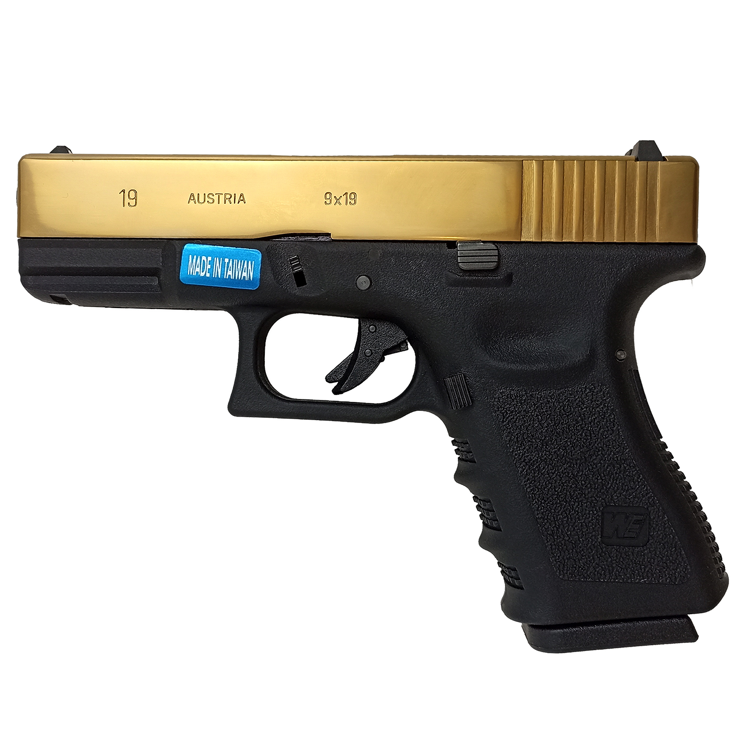 Пистолет страйкбольный (WE) Glock-19 gen3, металл слайд, Titanium Version WE-G003A-TG