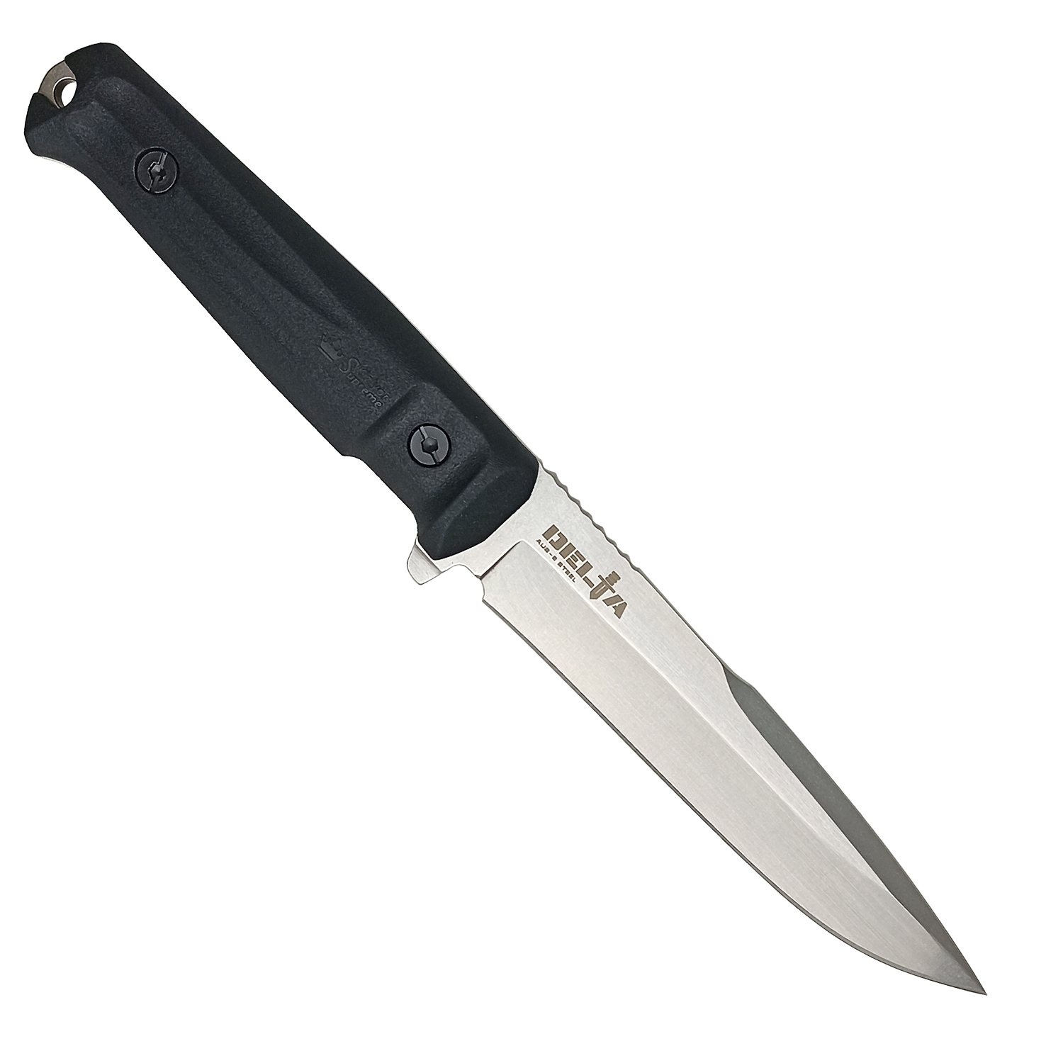 Нож Kizlyar Supreme Delta AUS-8 SW BKH CMS(черная рукоять, камуфляжные ножны)