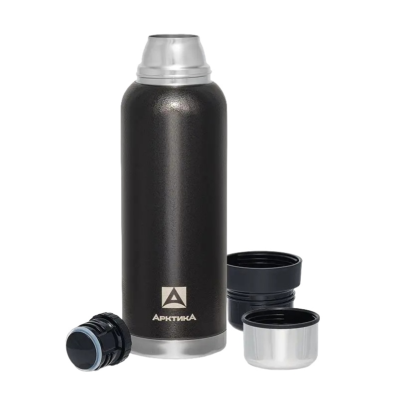 Термос "Арктика" 1200 мл арт. 106-1200 с ситечком (чёрный)