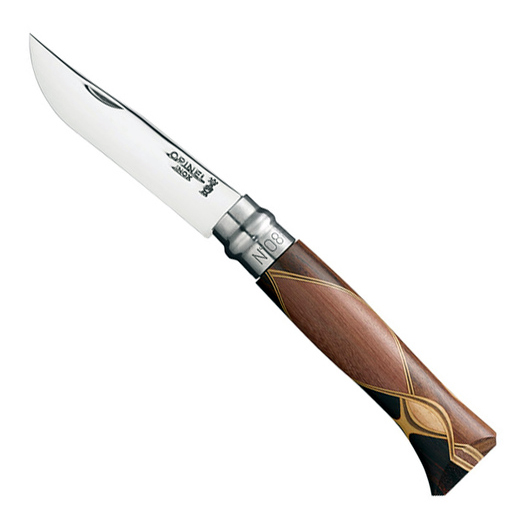 Нож Opinel Tradition Trekking № 8 нерж. сталь, граб, темляк, черный