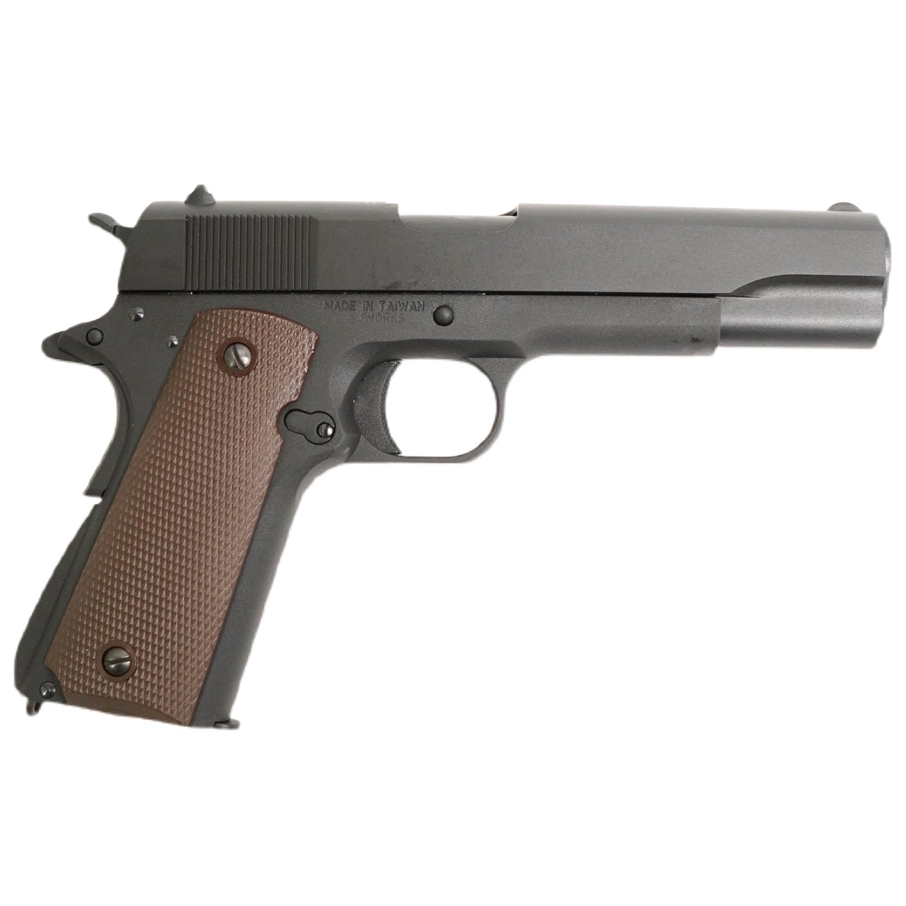 Пистолет страйкбольный (KJW) Colt M1911A1 GBB, GAS, черный, металл, ствол с резьбой 1911-TBC.GAS