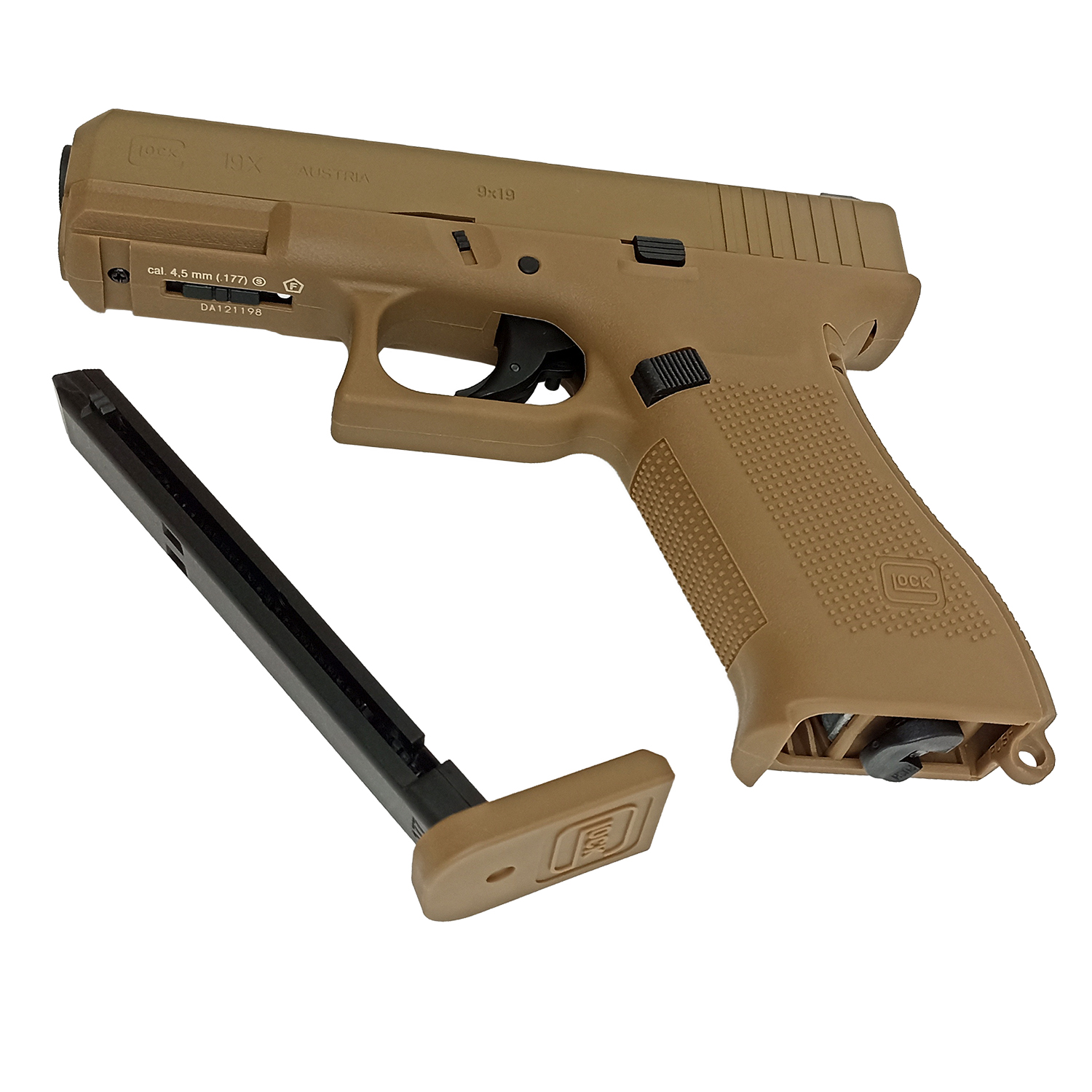 Пистолет пневматический Umarex Glock 19X (TAN, No BlowBack)