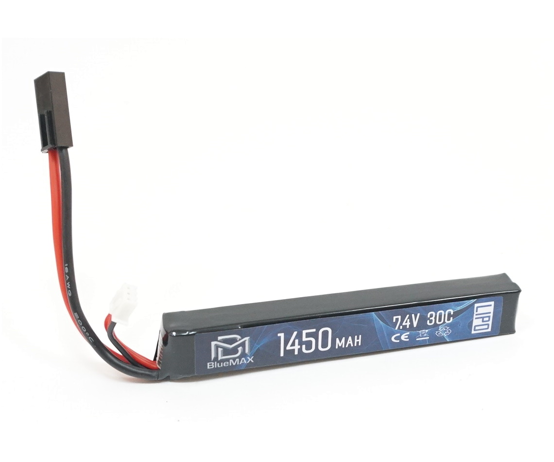 АКБ BlueMAX 1450mAh Lipo 7.4V 30C stick 15x16.5x115mm AUG, G36, М-серия цевье