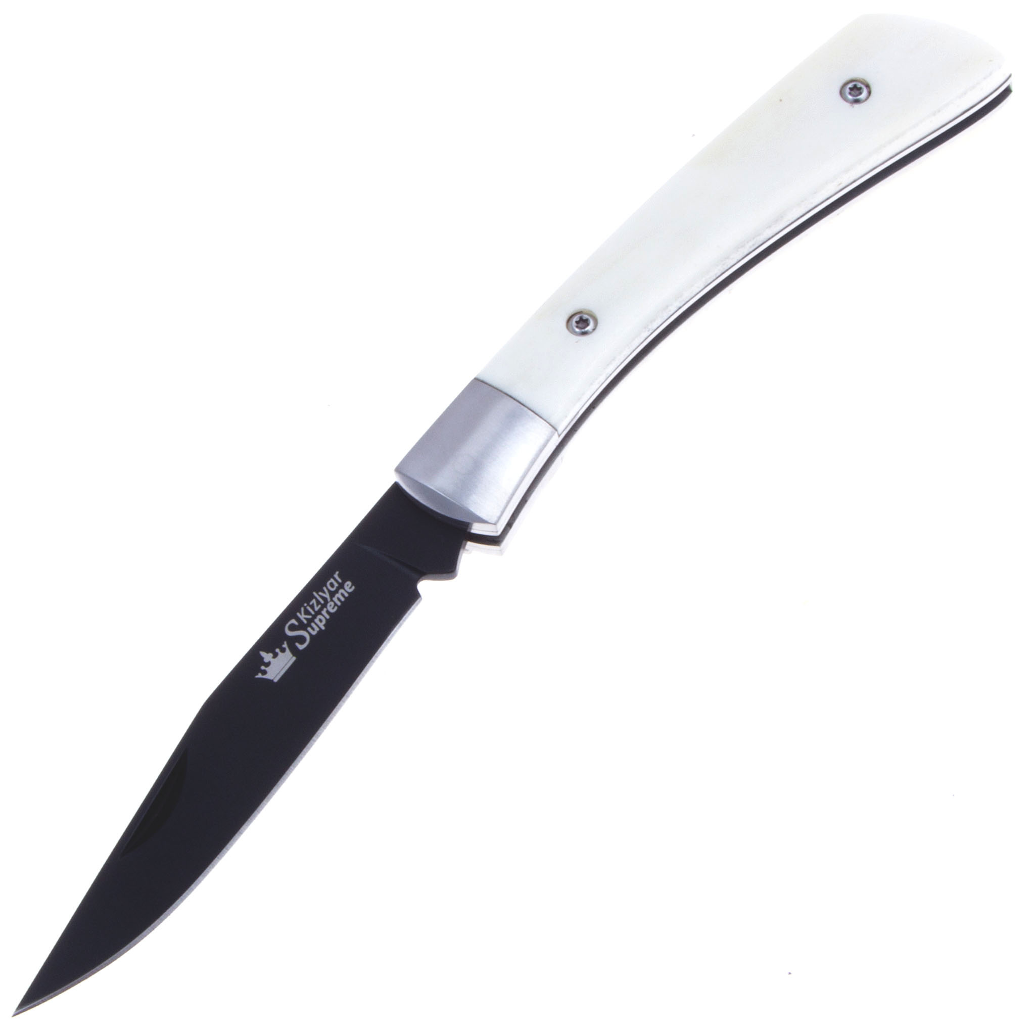 Нож Gent D2 BT BNH (Black Titanium, Bone Handle)