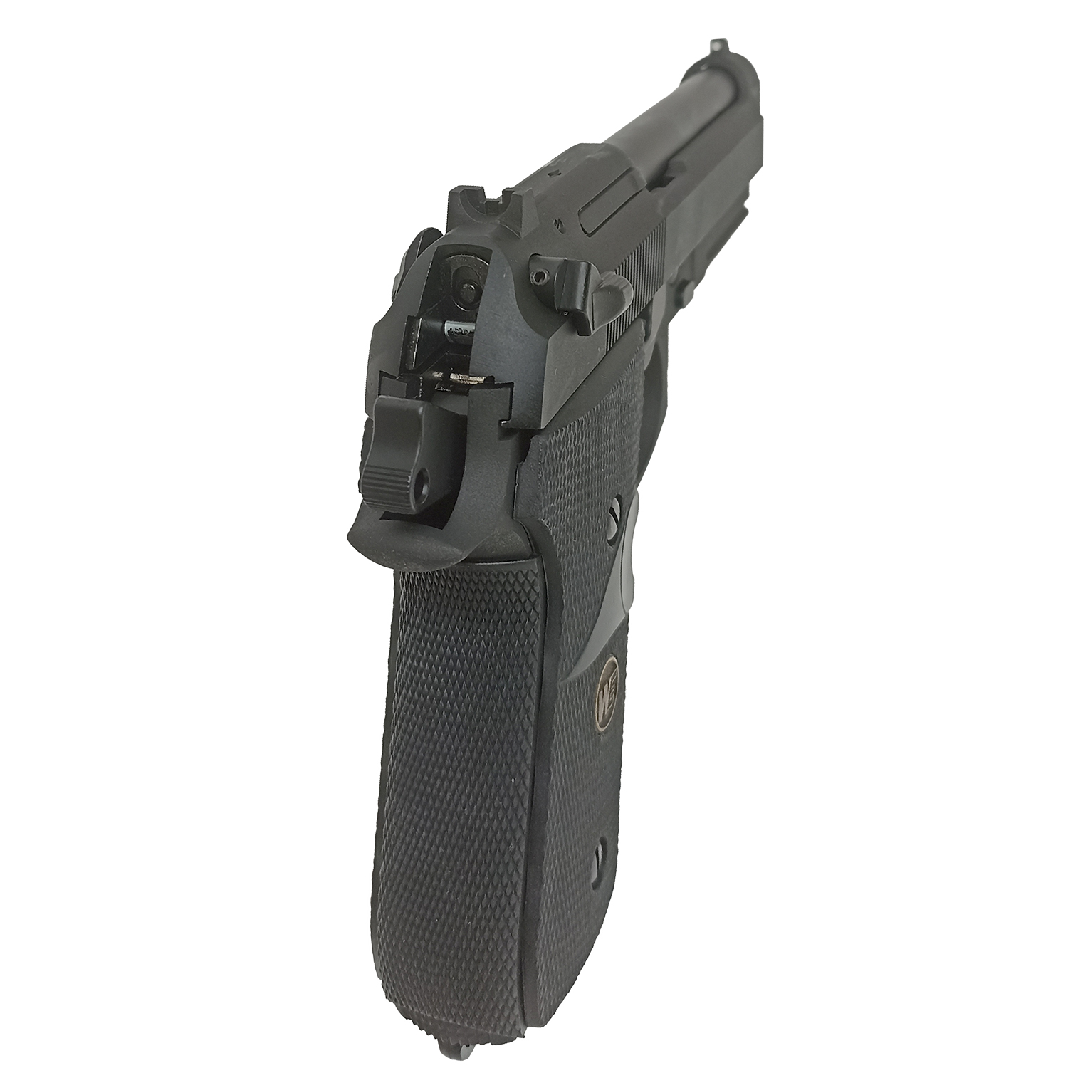 Пистолет страйкбольный WE Beretta M9A1, черный, рельса, WE-M008
