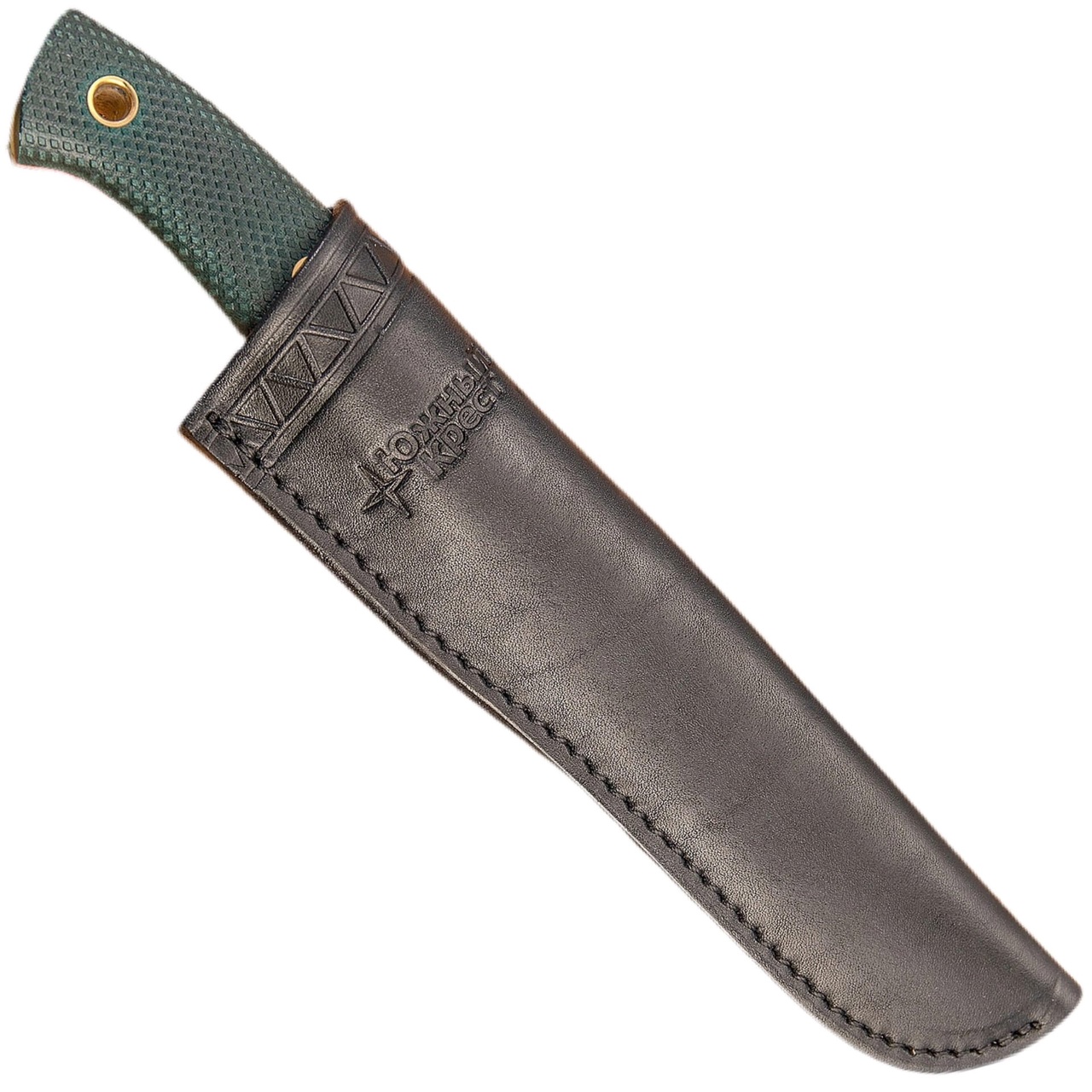 Нож Южный крест F5 226.0452 (D2, изумрудная микарта, насечка)