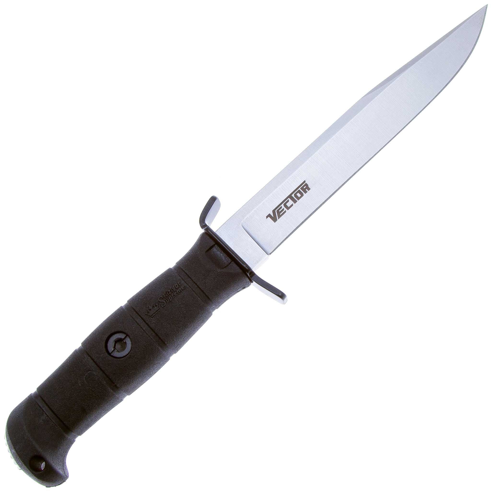 Нож Vector 420HC SW (Stonewash, Black Kraton, Polyamide Sheath)