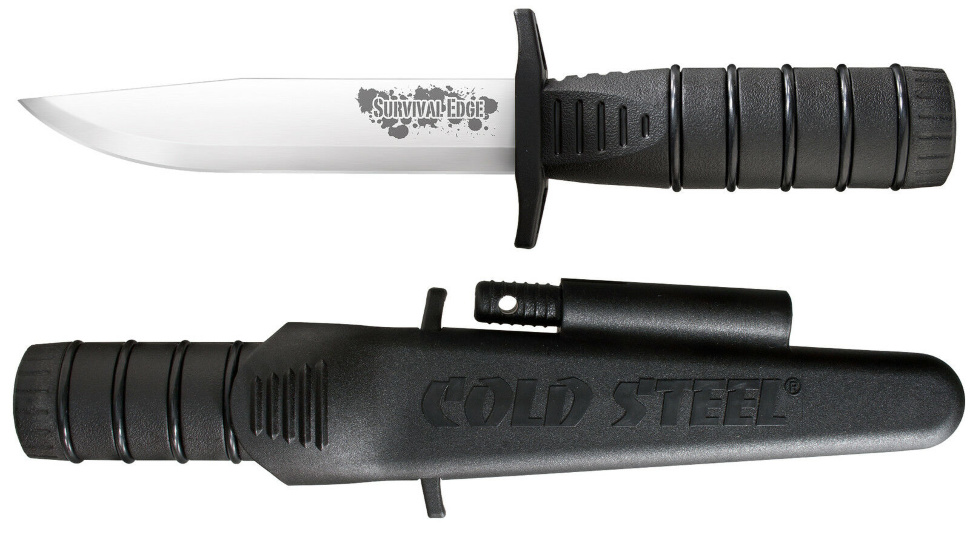 Нож Cold Steel "Survival Edge" сталь German 4116, Black, огниво