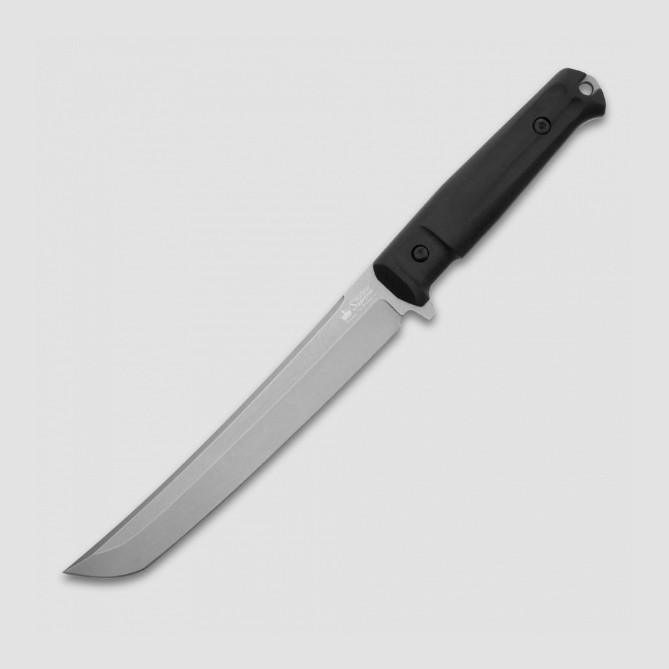 Нож Sensei AUS-8 TW BKH PS, tacwash, black kraton handle