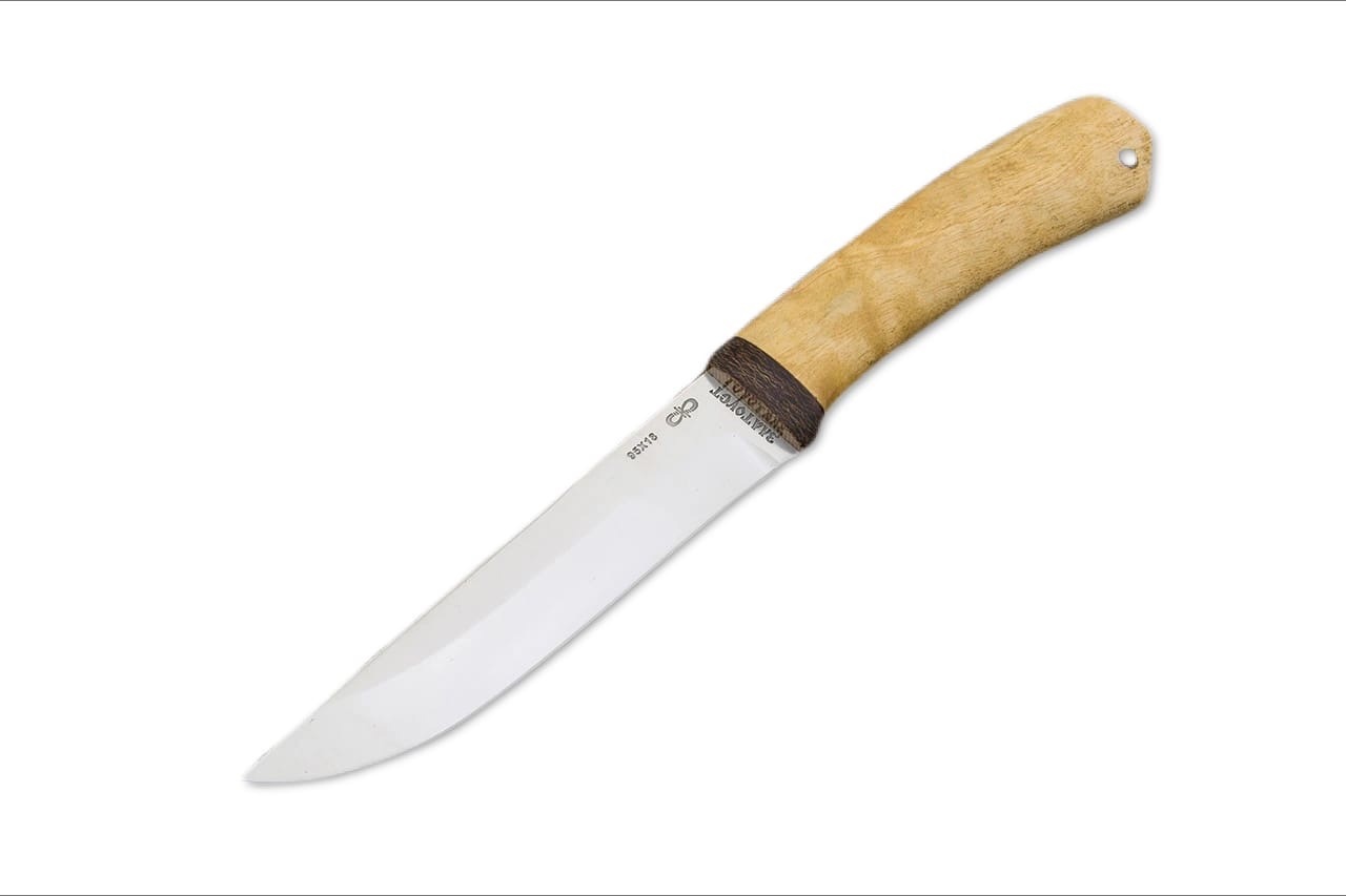 Нож АиР "Лиса" кап березы, 95х18, Златоуст