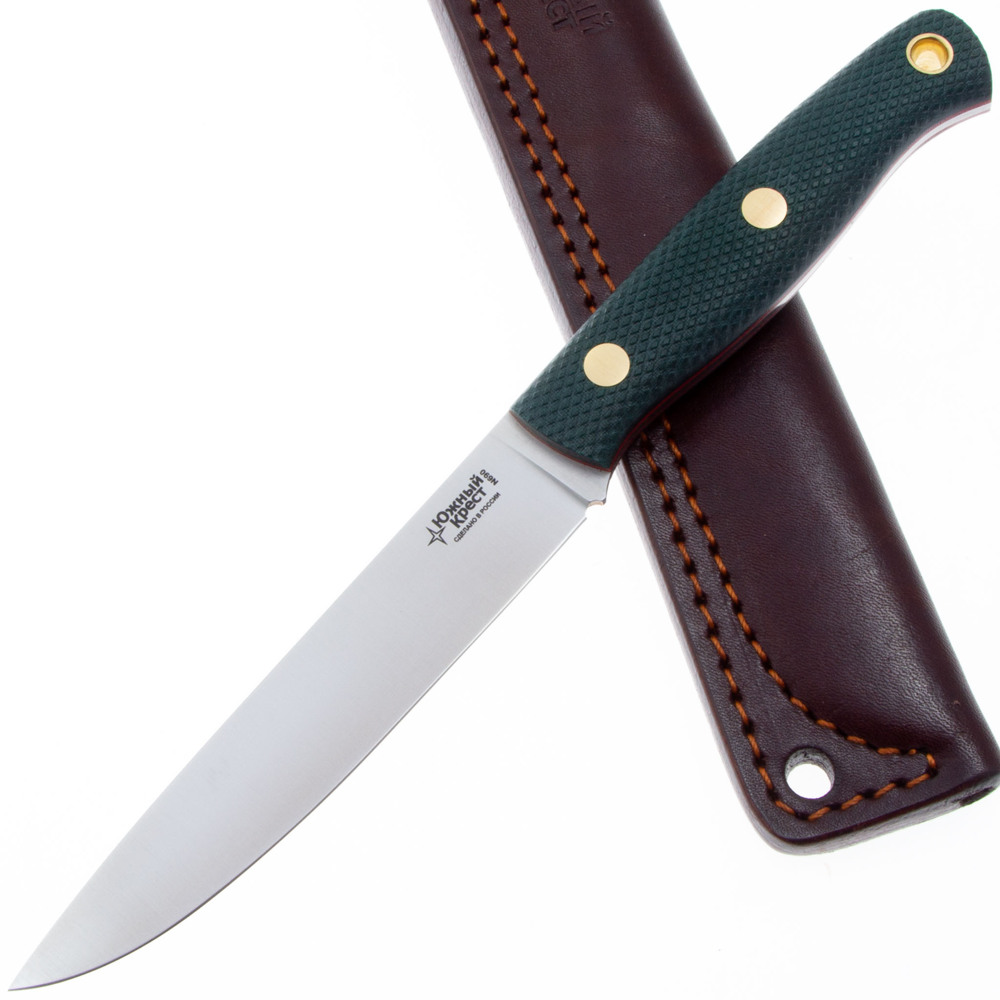 Нож Южный Крест Slander M 212.0952 (N690, изумруд микарта, насечка)