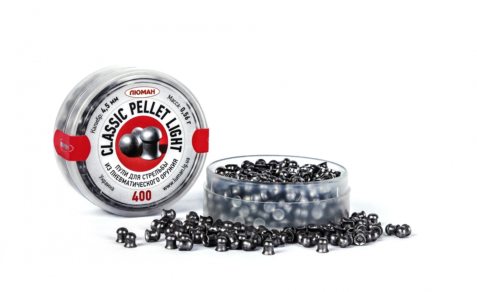 Пульки Люман Classic pellets light, калибр 4,5 мм, вес 0,56 г, 400 шт