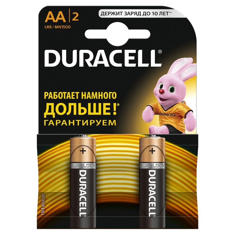 Элемент питания LR06 Duracell MN1500 BASIC BL2