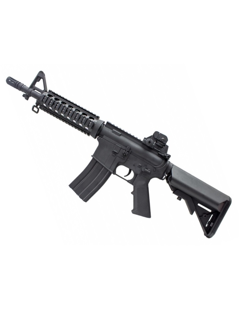 Автомат страйкбольный (Cyma) CM002 M4CQB металл, черный пластик, складной приклад, ЗУ, АКБ