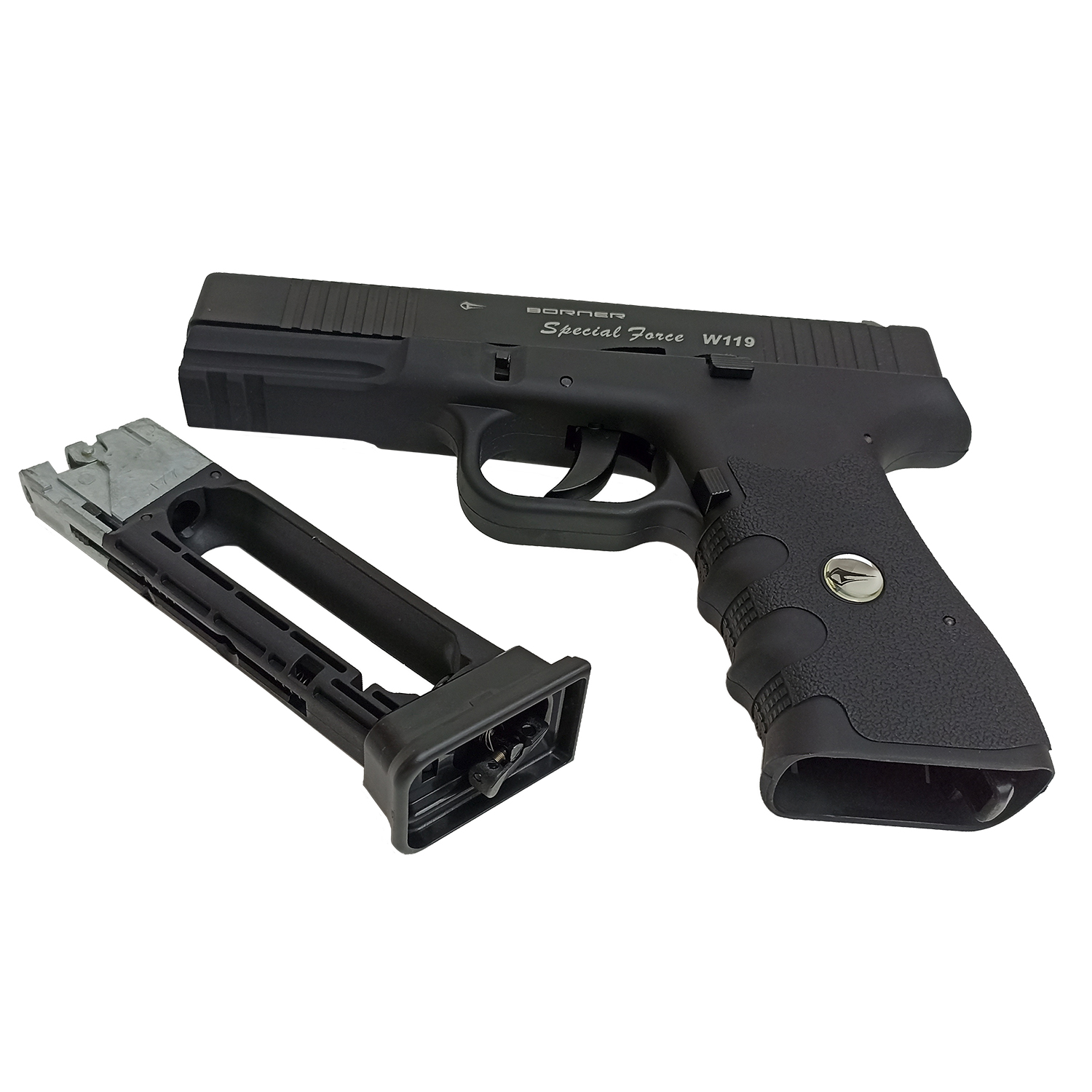 Пистолет пневматический Borner W119 (аналог Glock 17), калибр 4,5 мм