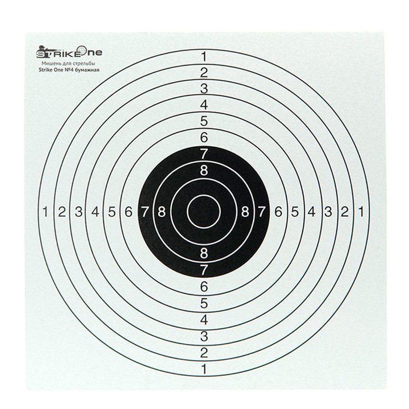 Мишень для стрельбы Strike One №4 бумажная
