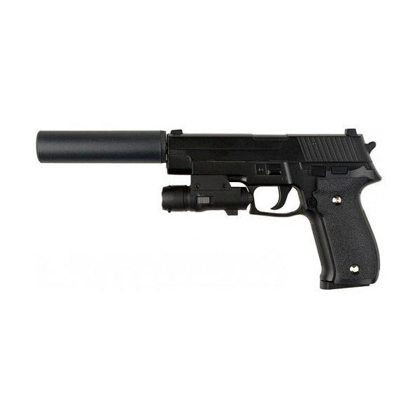 НЕ ИСПОЛЬЗОВАТЬ Модель пистолета (Galaxy) SIG Sauer 226 с глушителем и ЛЦУ G.26А SPRING