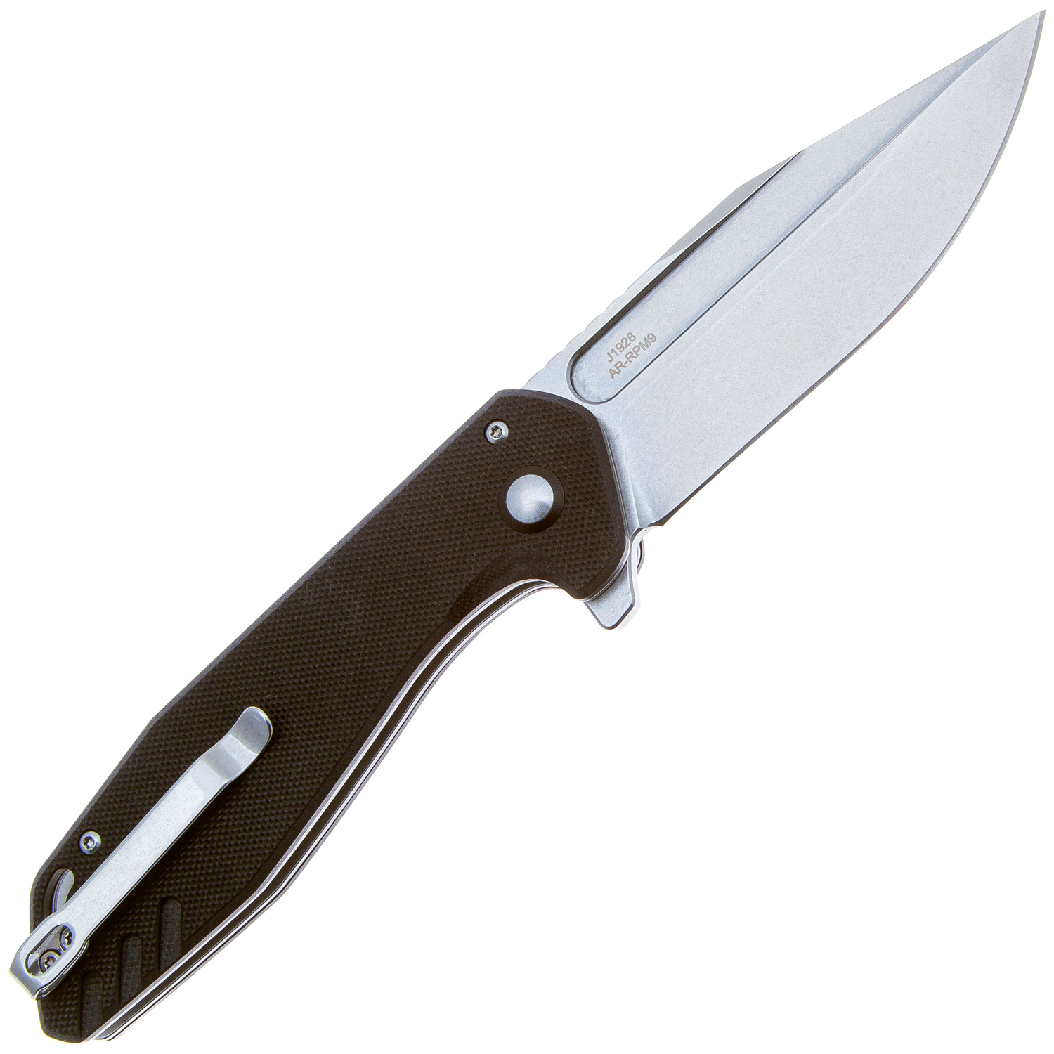 Нож CJRB Riff J1928-BK, рукоять черная G10,стоунвош, AR-RPM9