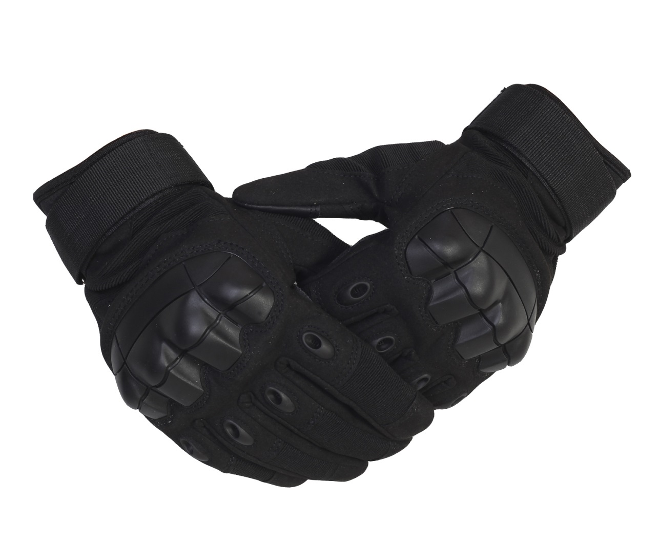 Перчатки Voenpro полнопалые с защитой костяшек, цвет черный, размер XL