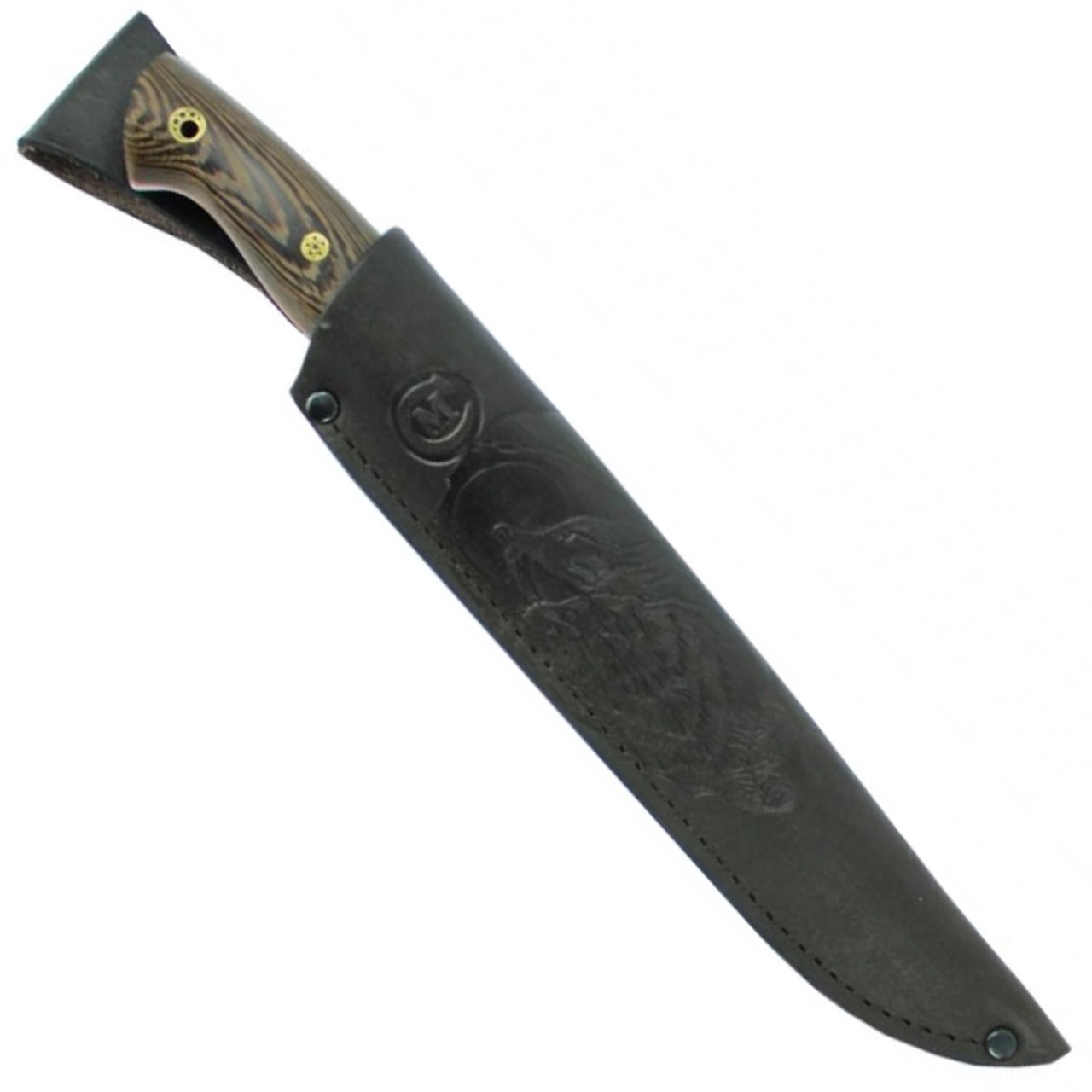Нож "Пантера" кованая сталь Х12МФ, цельнометаллический клинок, рукоять венге, фибра Семина