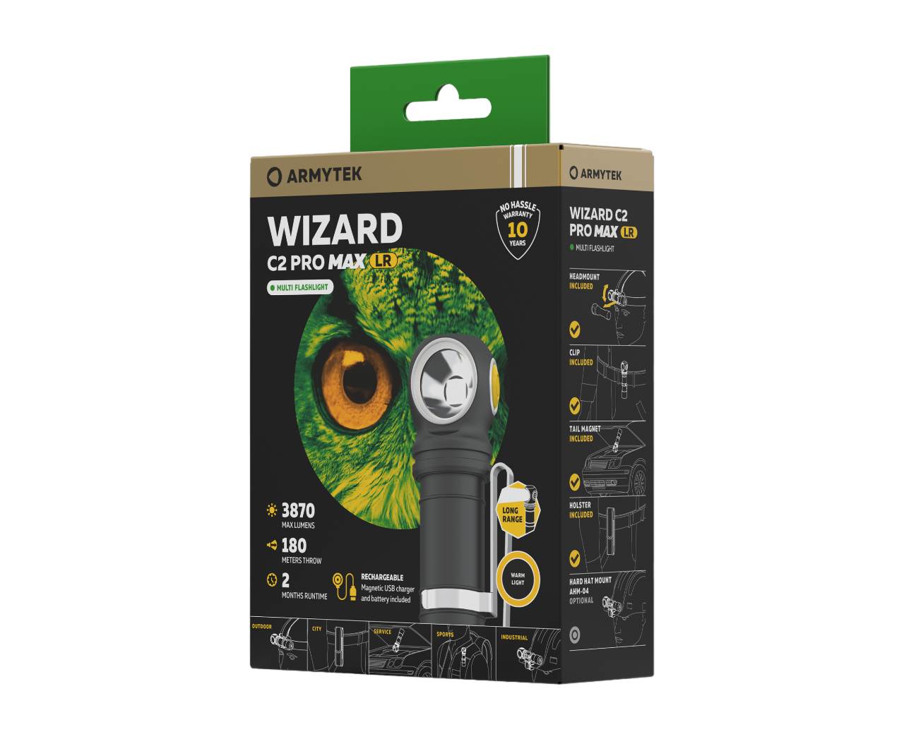 Фонарь Armytek Wizard C2 Pro Max LR Теплый