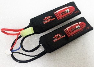АКБ StormPower 1400mAh 7.4V 25C 2x(102x34.5x6) двухлепестковый