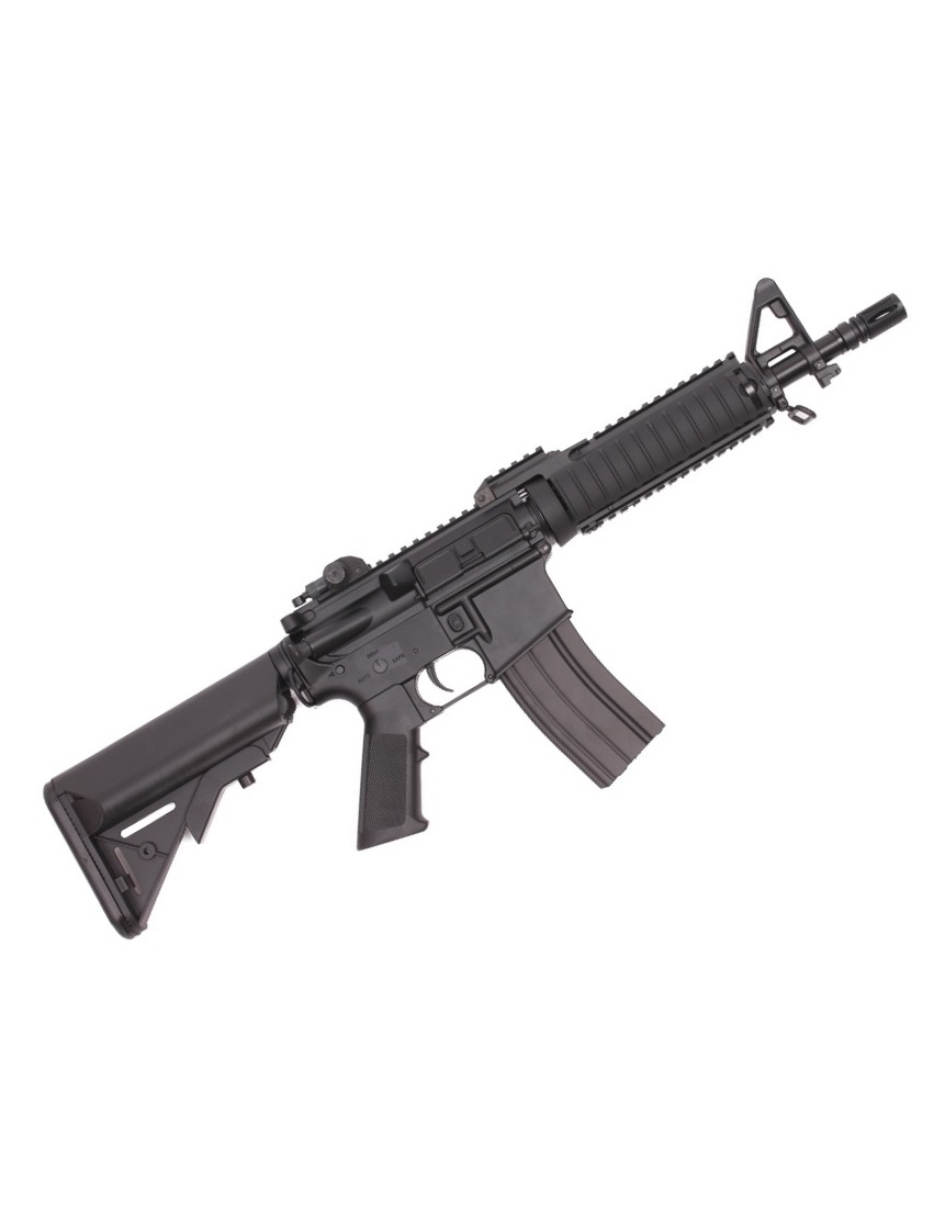 Автомат страйкбольный (Cyma) CM002 M4CQB металл, черный пластик, складной приклад, ЗУ, АКБ