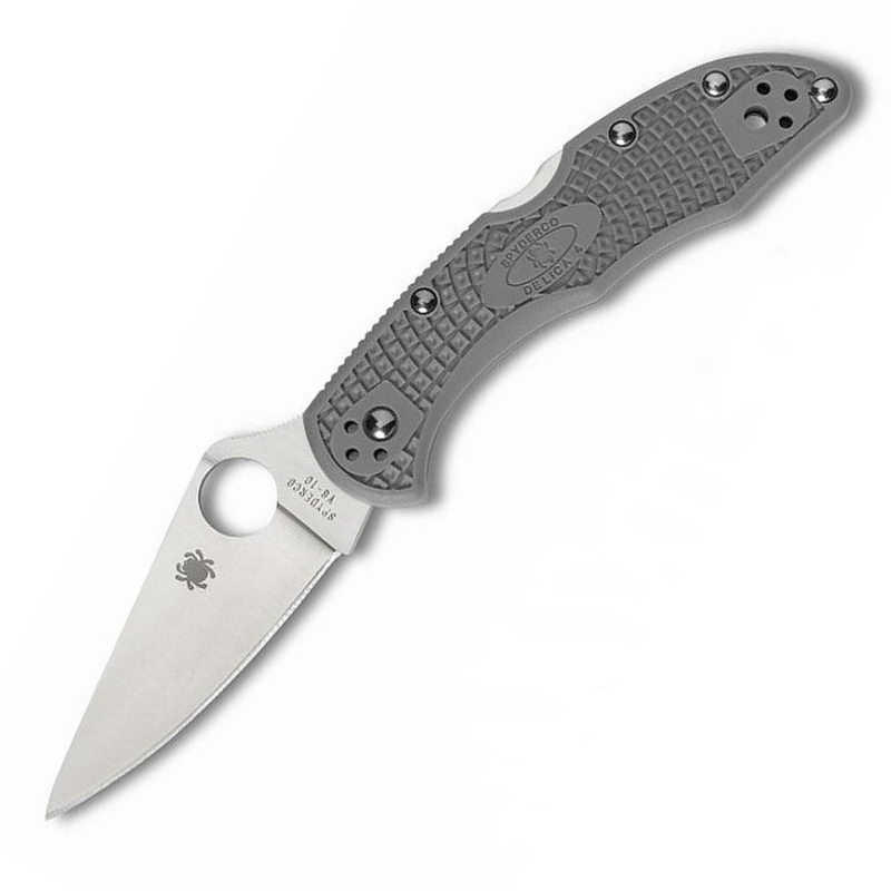 Нож Spyderco Delica Flat Ground Grey 11FPGY