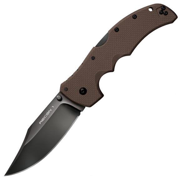 Нож Cold Steel "Recon 1", складной, сталь Carpenter CTS, Clip point, Brown