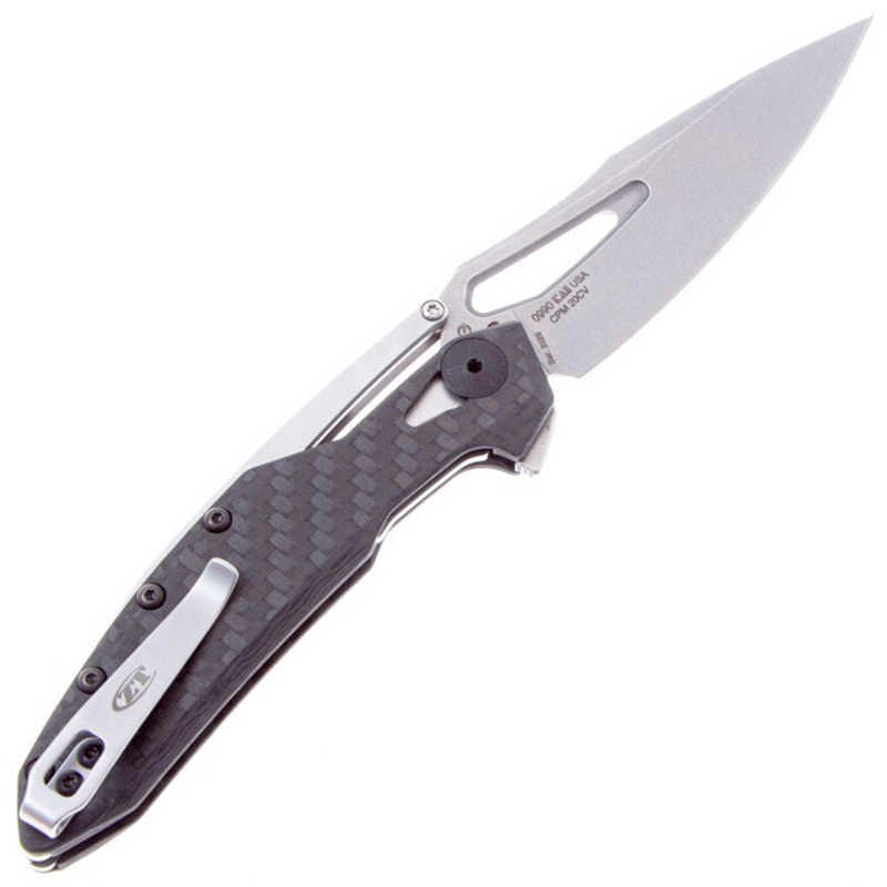 Нож складной ZT K0990, сталь CPM-20CV, рукоять карбон./сталь