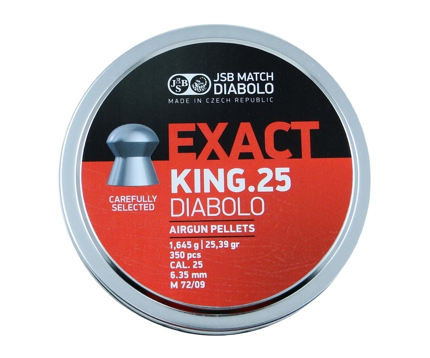 Пули пневматические "JSB Exact King", калибр 6,35мм, 1,645 грамм (350 штук)