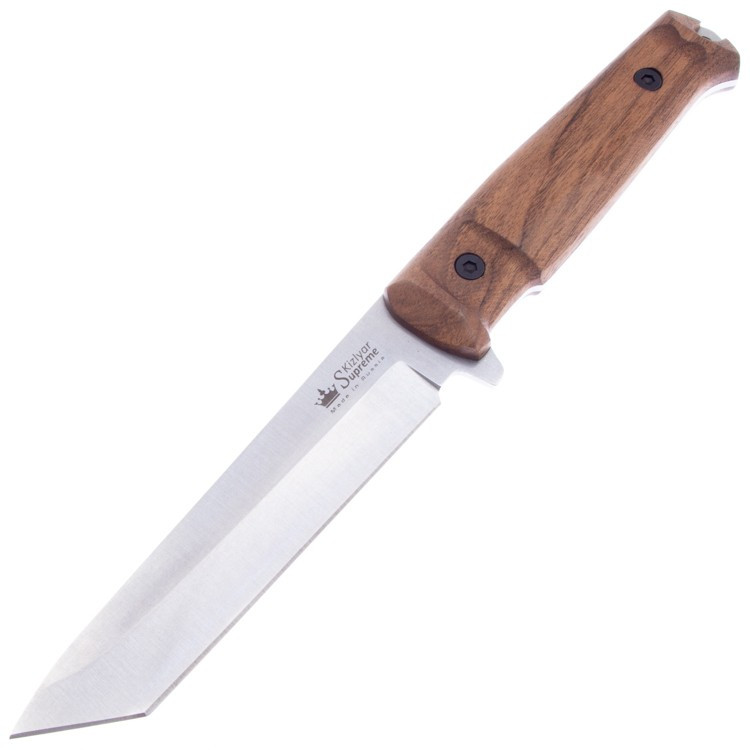 Нож Kizlyar Supreme Aggressor 420HC SW (деревянная рукоять, кожаные ножны)