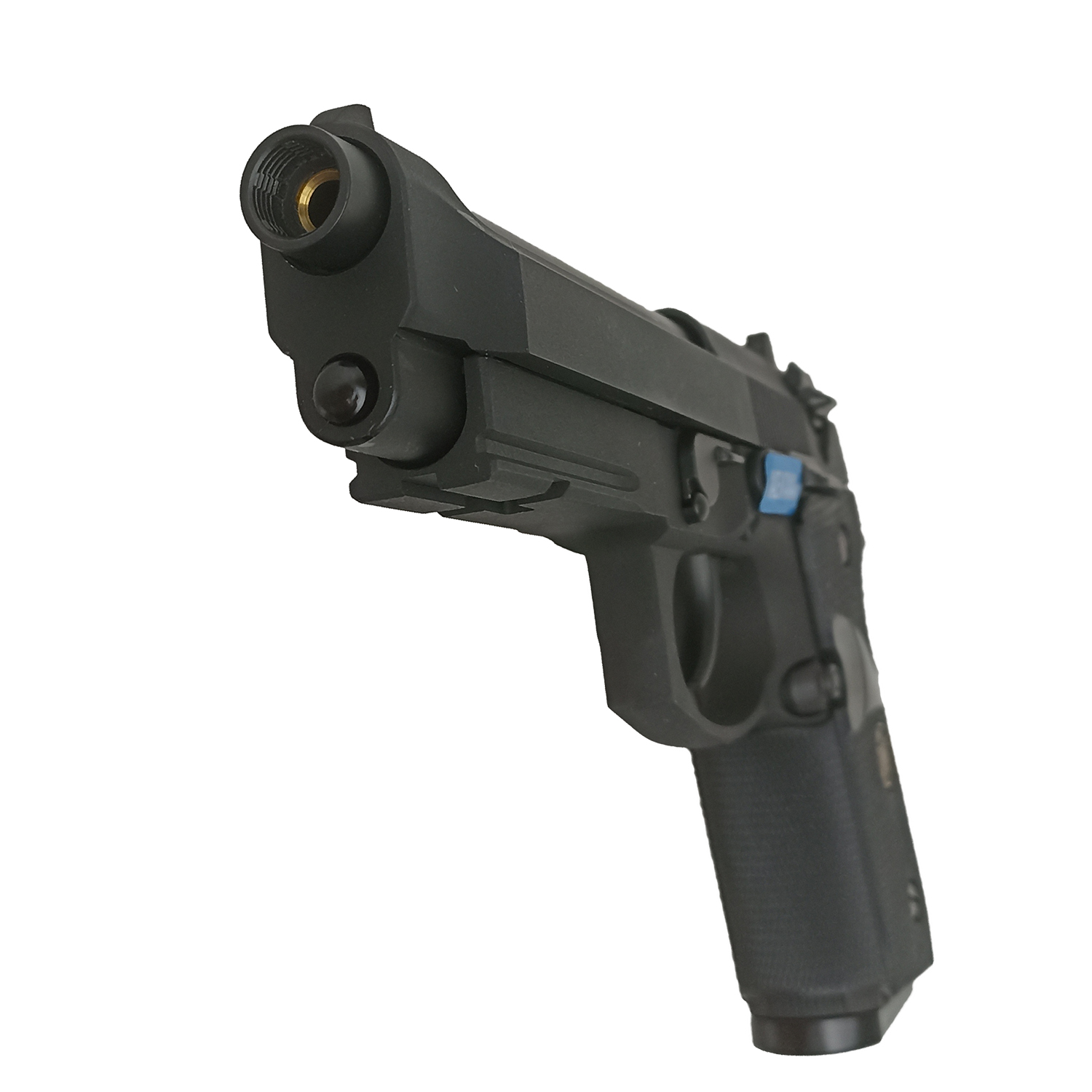 Пистолет страйкбольный WE Beretta M9A1, черный, рельса, WE-M008