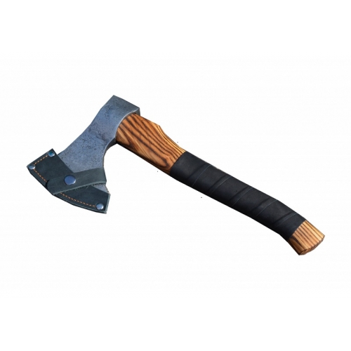 Топор "Таёжный" кован. ст. У8, рукоять из ценных пород дерева, Семина