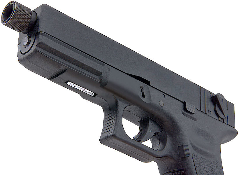 Пистолет страйкбольный (KJW) Glock G18 GBB CO2, KP-18TBC.CO2-BK