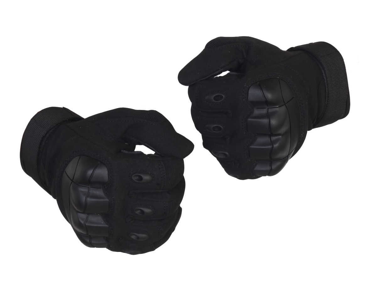 Перчатки Voenpro полнопалые с защитой костяшек, цвет черный, размер XL