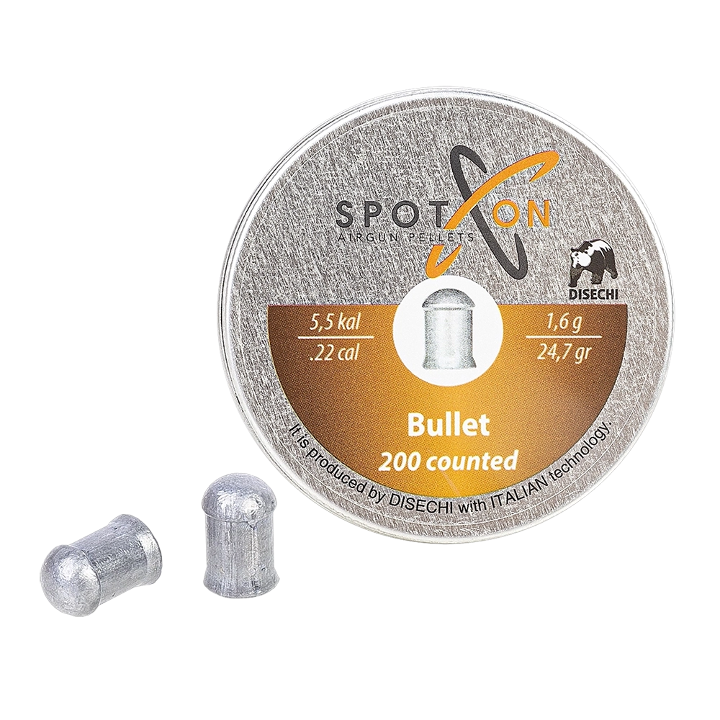 Пули пневматические SPOTON Bullet калибр 5.5 вес 1.6 гр. (200 шт.)