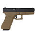Пистолет страйкбольный (WE) Glock-17 gen4, металл слайд, сменные накладки, WE-G001B-TAN / GP616-B