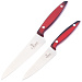 Набор кухонных ножей Alexander SM AUS-8 (Satin, Black-Red G10)