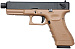 Пистолет страйкбольный (KJW) Glock G18 GBB GAS, авт., ствол с резьбой, KP-18-TBC.GAS TAN