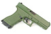 Пистолет страйкбольный (WE) Glock-17 ranger green WE-G001A-OD