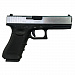 Модель пистолета (WE) GLOCK-18 gen4, авт, металл слайд, хром, сменные накладки, WE-G002B-SV