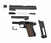 Пистолет страйкбольный (KJW) Colt M1911A1 GBB, CO2, черный, металл, ствол с резьбой 1911-TBC.CO2