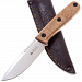 Нож Colada AUS-10Co SW (Stonewash, деревянная рукоять, кожаный чехол)