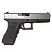 Пистолет страйкбольный (WE) Glock-17 gen3, металл слайд, хромированный, WE-G001A-SV