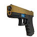 Пистолет страйкбольный (WE) Glock-19 gen3, металл слайд, Titanium Version WE-G003A-TG